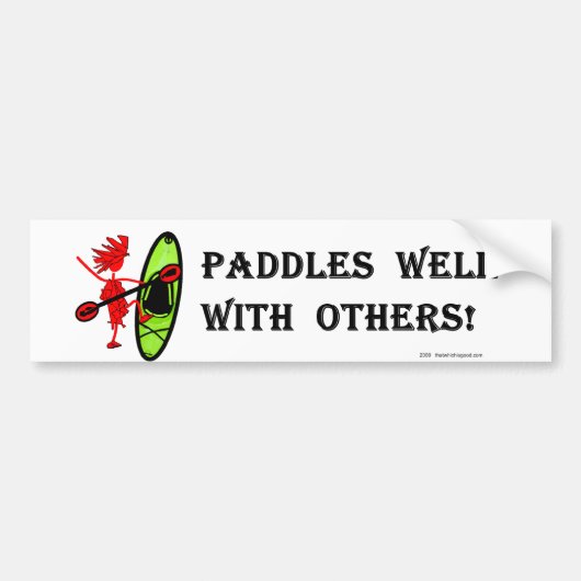 Canoe Slalom - Paddles well with other Bumpersticker (Voorkant)
