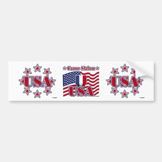 Canoe Slalom USA Bumpersticker (Voorkant)