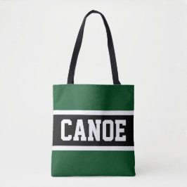 CANOE Sportief Bos Groen Zwart Wit Strepen Tote Bag