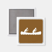 Canoe Symbool Bord Magneet (Voorkant / Achterkant)