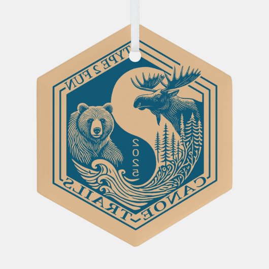 Canoe Trails Hex Ornament 2025 (Achterkant)