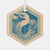 Canoe Trails Hex-ornament 2025 Glas Ornament (Voorkant)