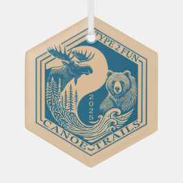 Canoe Trails Hex-ornament 2025 Glas Ornament