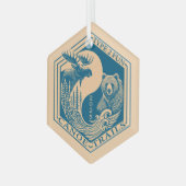 Canoe Trails Hex-ornament 2025 Glas Ornament (Voorkant links)