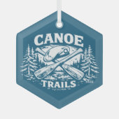 Canoe Trails Hex-ornament 2026 Glas Ornament (Voorkant)