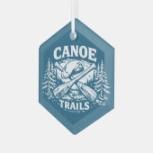 Canoe Trails Hex-ornament 2026 Glas Ornament (Voorkant links)