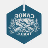 Canoe Trails Hex-ornament 2026 Glas Ornament (Achterkant)