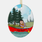 Canoe - Vrouw Keramisch Ornament (Rechts)