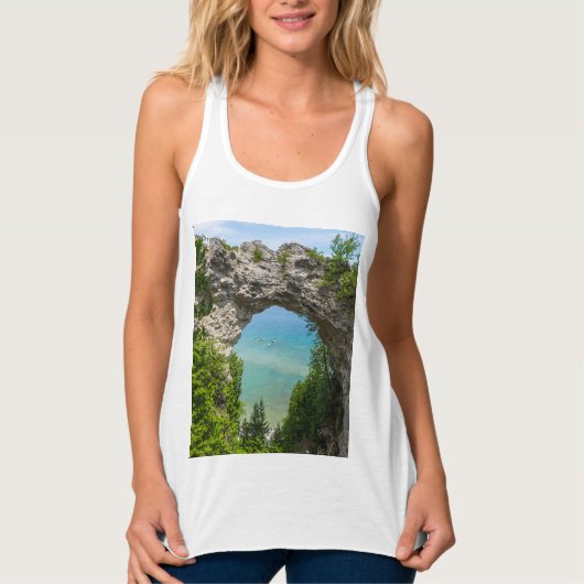 Canoeing bij Arch Rock Tanktop (Voorkant)