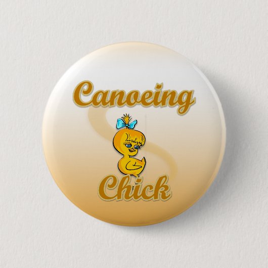 Canoeing Chick Ronde Button 5,7 Cm (Voorkant)