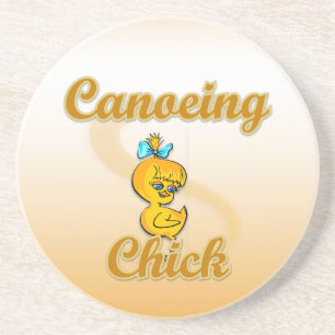 Canoeing Chick Zandsteen Onderzetter