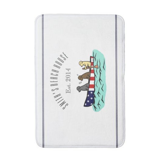 Canoeing Labrador Beach House Bath Mat (Voorkant Verticaal)