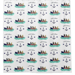 Canoeing Labrador Beach House Shower Curtain Douchegordijn