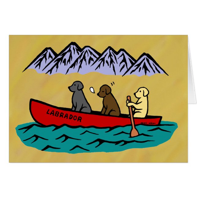 Canoeing Labrador Retrievers (Voorkant Horizontaal)