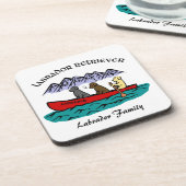 Canoeing Labrador Retrievers Bier Onderzetter (Linkerzijde)