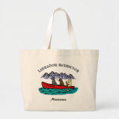Canoeing Labrador Retrievers Grote Tote Bag (Voorkant)