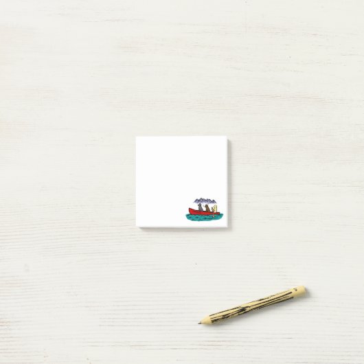 Canoeing Labrador Retrievers in de bergen Post-it® Notes (Op bureau)