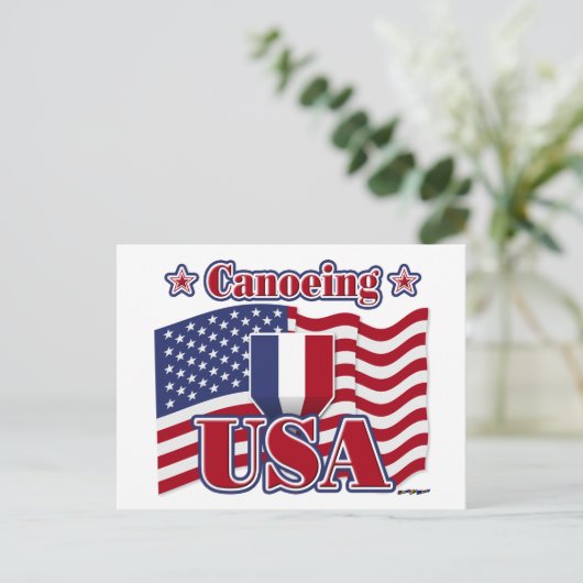Canoeing USA Briefkaart (Staand voorkant)