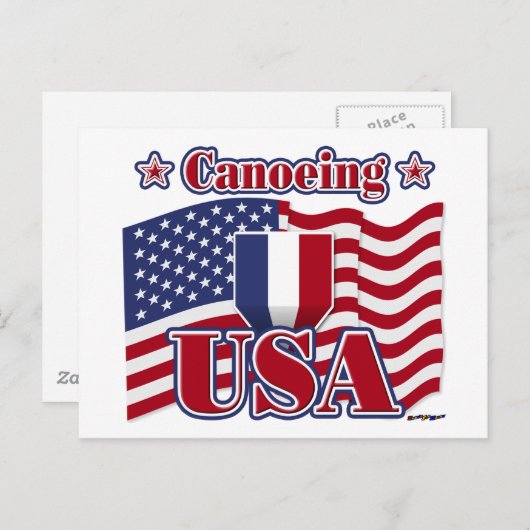 Canoeing USA Briefkaart (Voorkant / Achterkant)