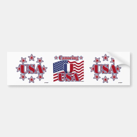 Canoeing USA Bumpersticker (Voorkant)