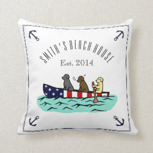 Canoeings Labrador Beach House Pillow Kussen