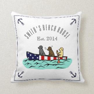 Canoeings Labrador Beach House Pillow Kussen