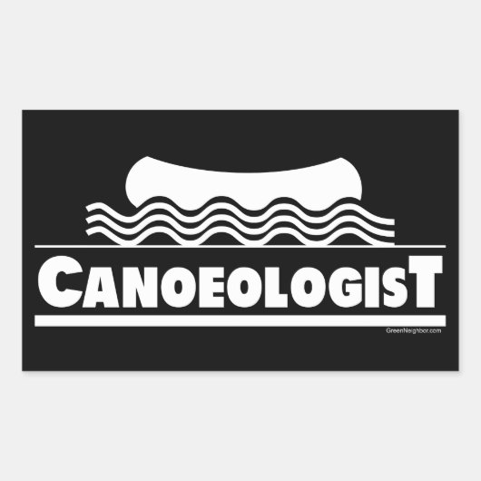 Canoeoloog Rechthoekige Sticker (Voorkant)