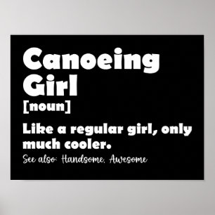Canoëren Meisje Definitie Grappige Kanoër Meisjes Poster
