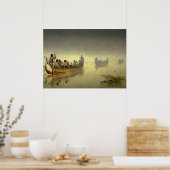 Canoes in Fog, Lake Superior, 1869 van Hopkins Poster (Keuken)