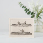 Canoes, Oonalashka, Alaska Briefkaart (Staand voorkant)