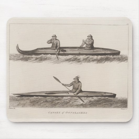 Canoes, Oonalashka, Alaska Muismat (Voorkant)