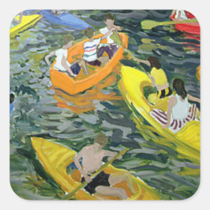 Canoes Wickstead Park Vierkante Sticker