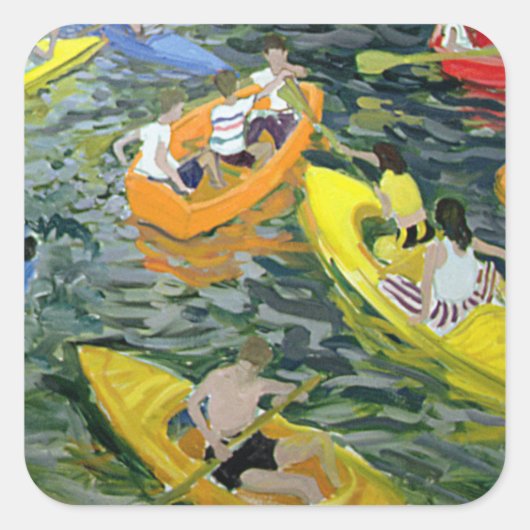 Canoes Wickstead Park Vierkante Sticker (Voorkant)