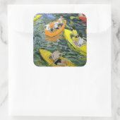 Canoes Wickstead Park Vierkante Sticker (Tas)
