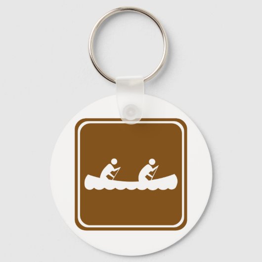 Canoing Highway Sign Sleutelhanger (Voorkant)