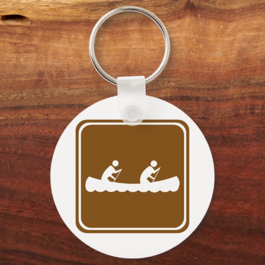 Canoing Highway Sign Sleutelhanger (Voorkant)