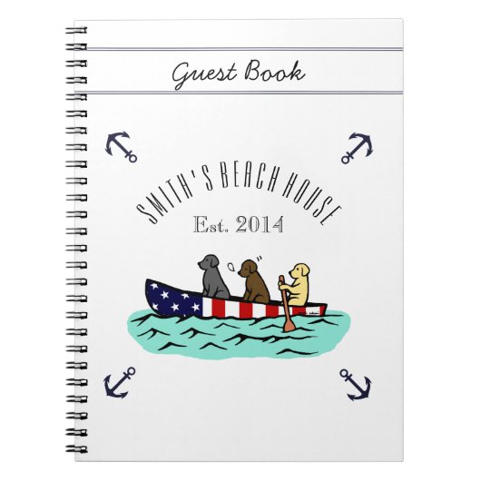 Canoing Labrador Beach House Guest Book Notitieboek (Voorkant)