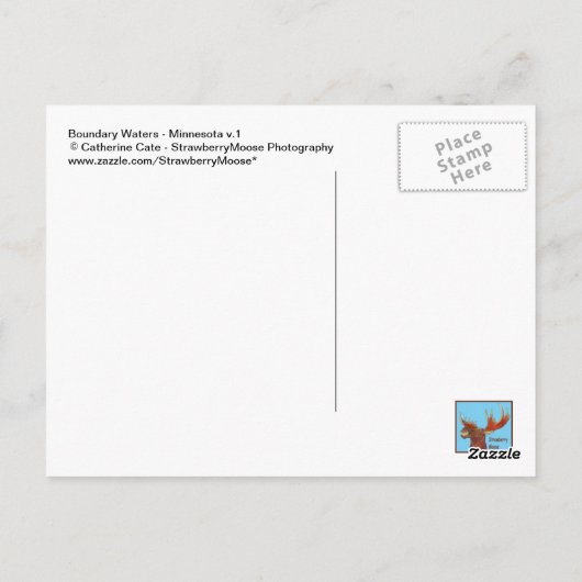Canoing the Boundary Waters v.1 Briefkaart (Achterkant)