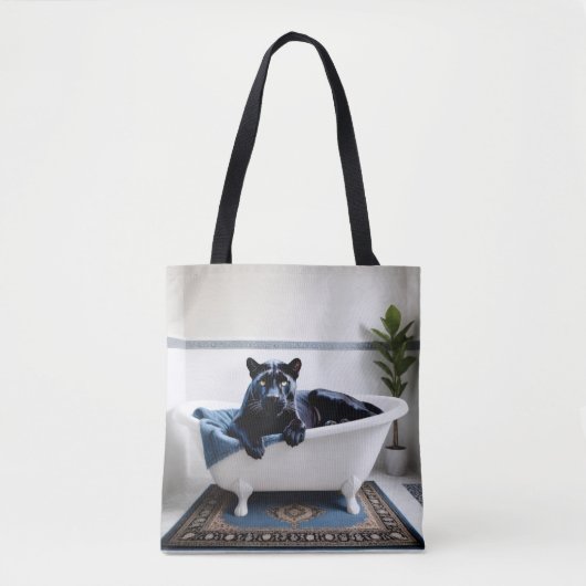 Canole Jaguar in Bath Tote Bag (Voorkant)