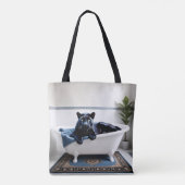 Canole Jaguar in Bath Tote Bag (Achterkant)