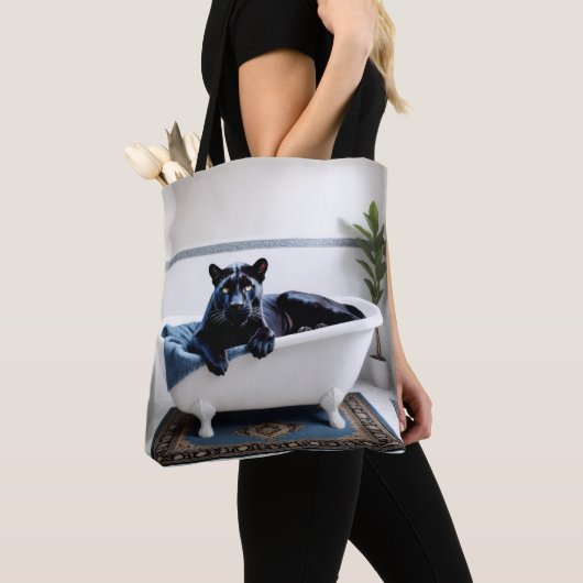 Canole Jaguar in Bath Tote Bag (Dichtbij)