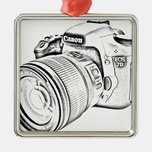 Canon 7d metalen ornament (Voorkant)