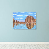 Canon Beach Oregon Canvas Afdruk (Insitu (Houten vloer))