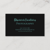 Canon Camera Lens Visitekaartjes voor fotografen (Achterkant)