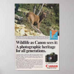 Canon camera reclamerefilm 1980s antiek poster