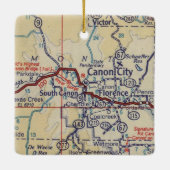 Canon City CO Map Keramisch Ornament (Achterkant)