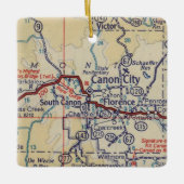 Canon City CO  Map Keramisch Ornament (Voorkant)