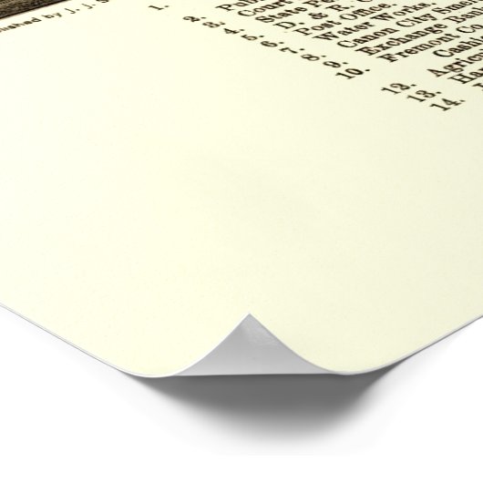 Canon City, CO Panoramic Map - 1882 Poster (Hoek)