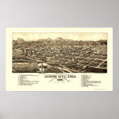Canon City, CO Panoramic Map - 1882 Poster (Voorkant)