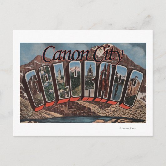 Canon City, Colorado - grote lettertjes Briefkaart (Voorkant)